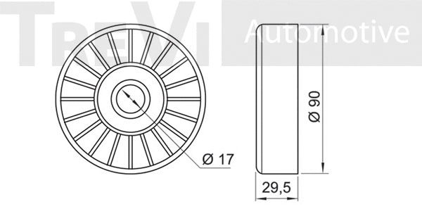 Deflection/Guide Pulley, V-ribbed belt