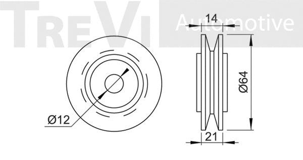 Tensioner Pulley, V-ribbed belt