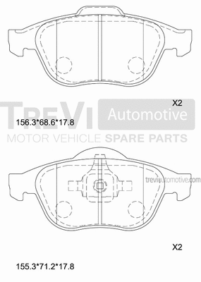 Brake Pad Set, disc brake (PF1288)