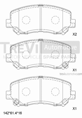 Brake Pad Set, disc brake (PF1466)