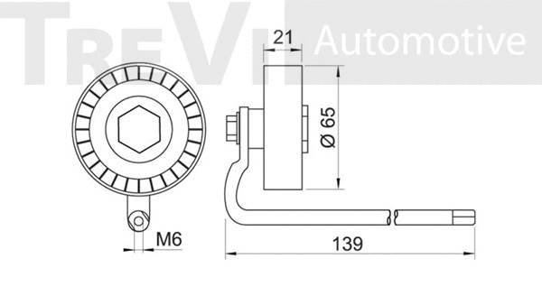Tensioner Pulley, V-ribbed belt