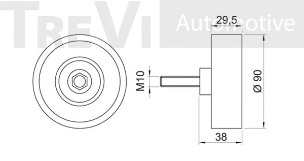 Deflection/Guide Pulley, V-ribbed belt
