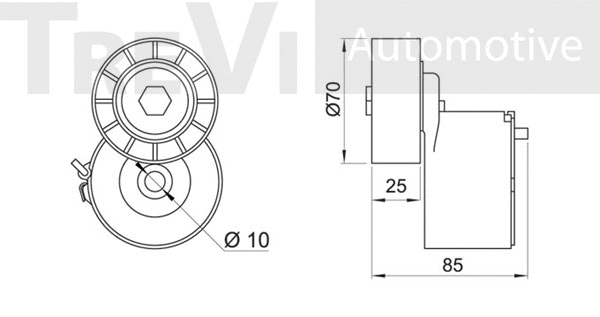 Tensioner Lever, V-ribbed belt