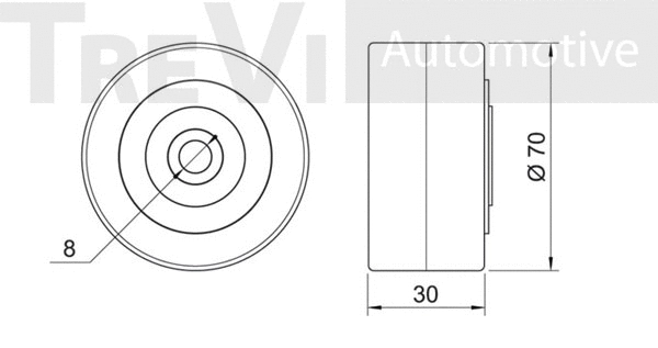 Deflection/Guide Pulley, V-ribbed belt