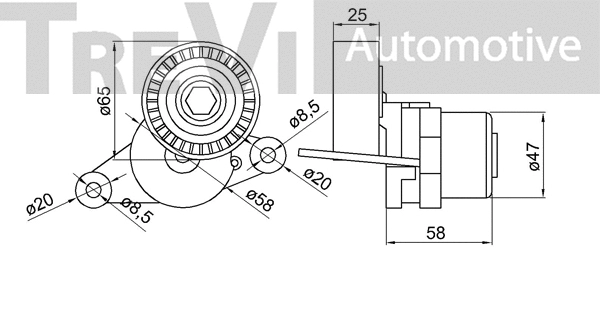Tensioner Lever, V-ribbed belt
