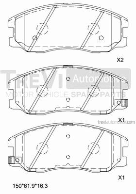 Brake Pad Set, disc brake (PF1315)