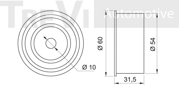 Deflection/Guide Pulley, timing belt