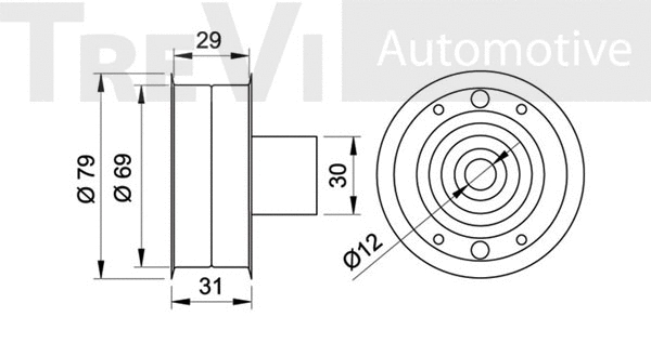 Deflection/Guide Pulley, timing belt