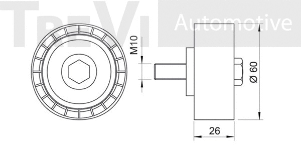 Deflection/Guide Pulley, V-ribbed belt