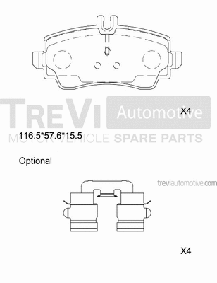 Brake Pad Set, disc brake (PF1057)