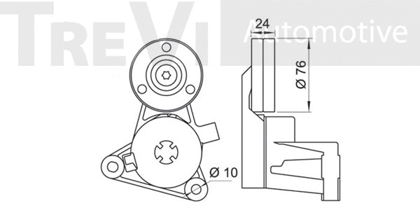 Tensioner Lever, V-ribbed belt
