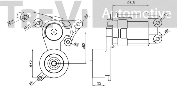 Tensioner Lever, V-ribbed belt