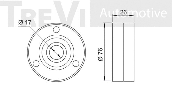 Deflection/Guide Pulley, V-ribbed belt