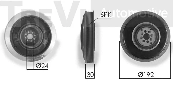 Belt Pulley, crankshaft (PC1021)