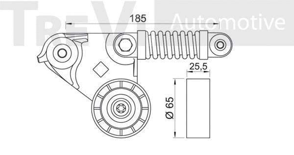 Belt Tensioner, V-ribbed belt