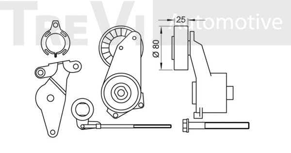 Belt Tensioner, V-ribbed belt