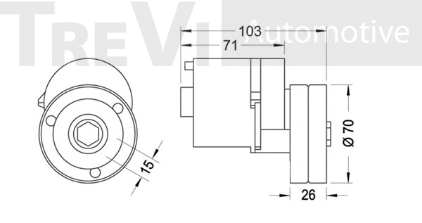 Tensioner Lever, V-ribbed belt