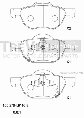 Brake Pad Set, disc brake (PF1231)