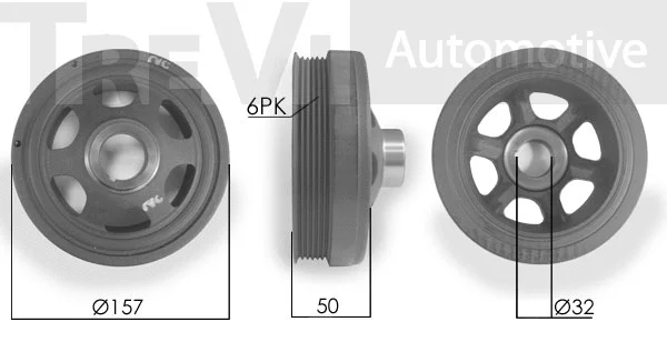 Belt Pulley, crankshaft (PC1056)