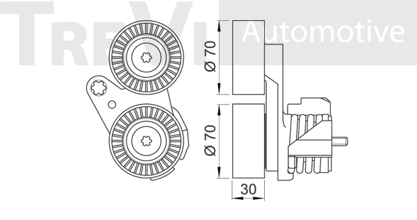 Tensioner Lever, V-ribbed belt