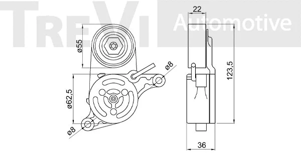 Tensioner Lever, V-ribbed belt