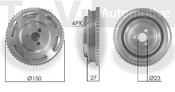 Belt Pulley, crankshaft (PC1154)