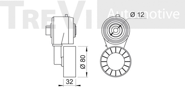 Tensioner Lever, V-ribbed belt (TA1139)