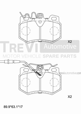 Brake Pad Set, disc brake (PF1462)
