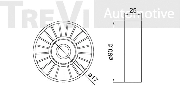 Tensioner Pulley, V-ribbed belt