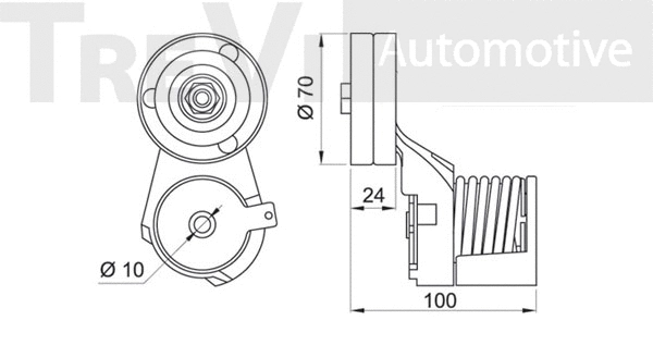 Tensioner Lever, V-ribbed belt