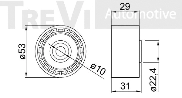Deflection/Guide Pulley, timing belt