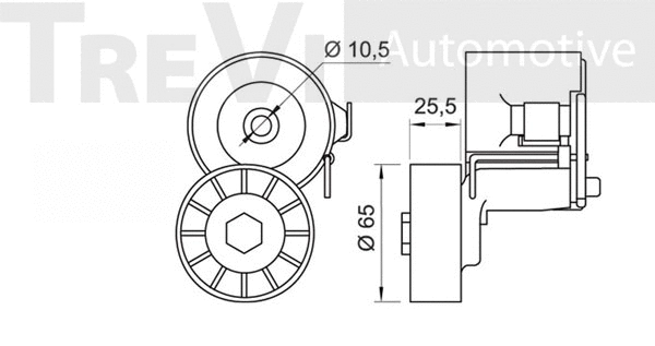 Tensioner Lever, V-ribbed belt