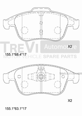 Brake Pad Set, disc brake (PF1404)