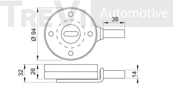 Tensioner Pulley, V-ribbed belt