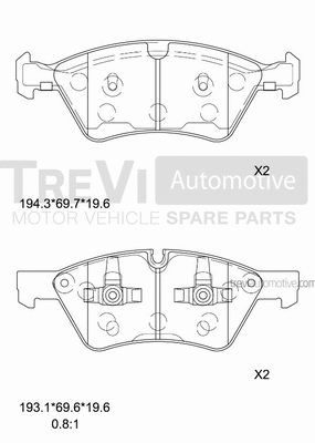 Brake Pad Set, disc brake (PF1275)