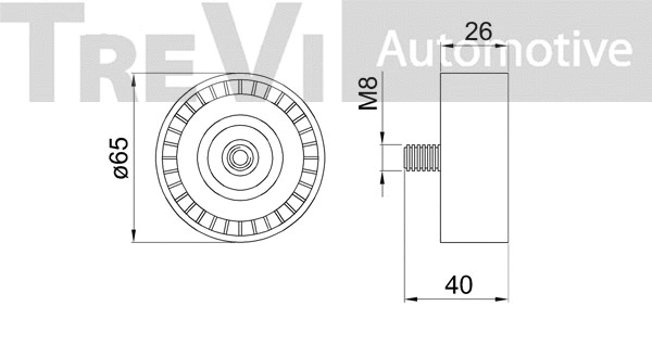 Deflection/Guide Pulley, V-ribbed belt