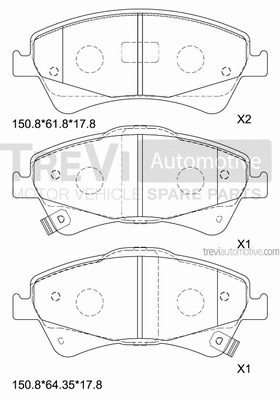 Brake Pad Set, disc brake (PF1456)