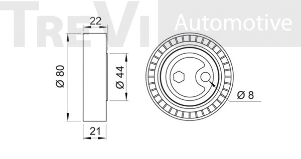 Tensioner Pulley, V-ribbed belt