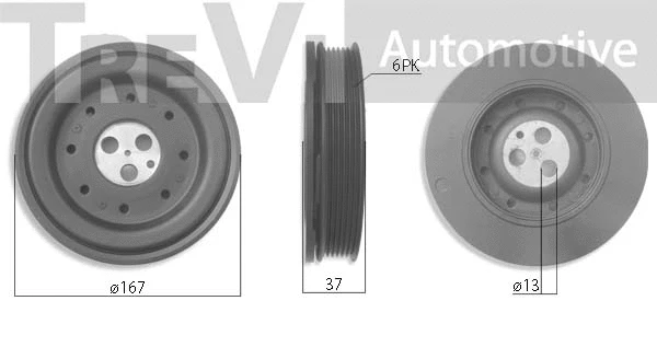 Belt Pulley, crankshaft (PC1198)