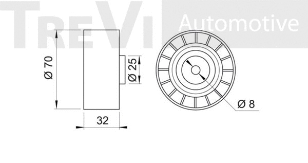 Tensioner Pulley, V-ribbed belt