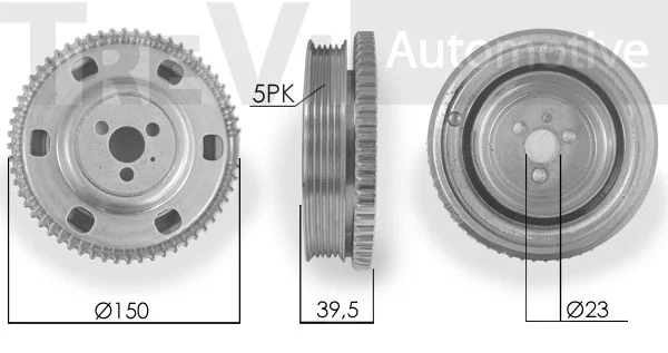 Belt Pulley, crankshaft (PC1168)