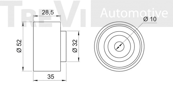 Deflection/Guide Pulley, timing belt