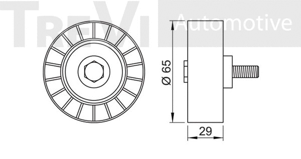 Deflection/Guide Pulley, V-ribbed belt
