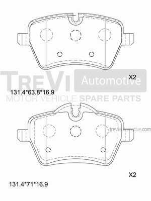 Brake Pad Set, disc brake (PF1389)