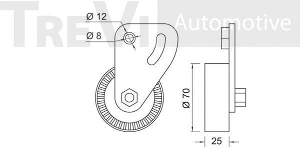 Tensioner Pulley, V-ribbed belt