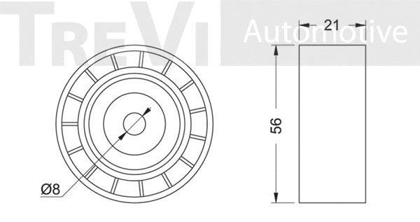 Deflection/Guide Pulley, V-ribbed belt