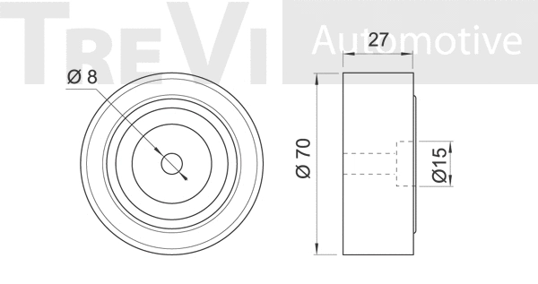 Deflection/Guide Pulley, V-ribbed belt