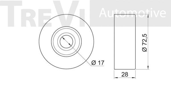 Deflection/Guide Pulley, V-ribbed belt (TA1375)