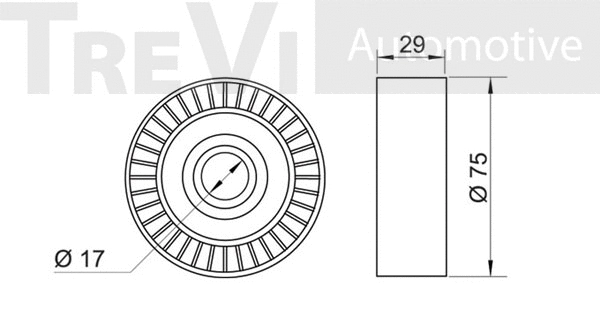Deflection/Guide Pulley, V-ribbed belt