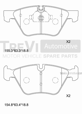 Brake Pad Set, disc brake (PF1256)